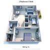 2 Bedrooms 1 Bath